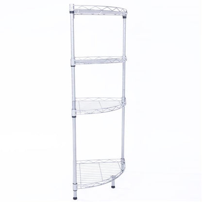 Fan-Shaped Carbon Steel 4-Tier Storage Rack