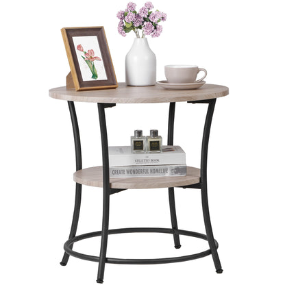 Home Collection 21.7" Round 2-Tier Side Table