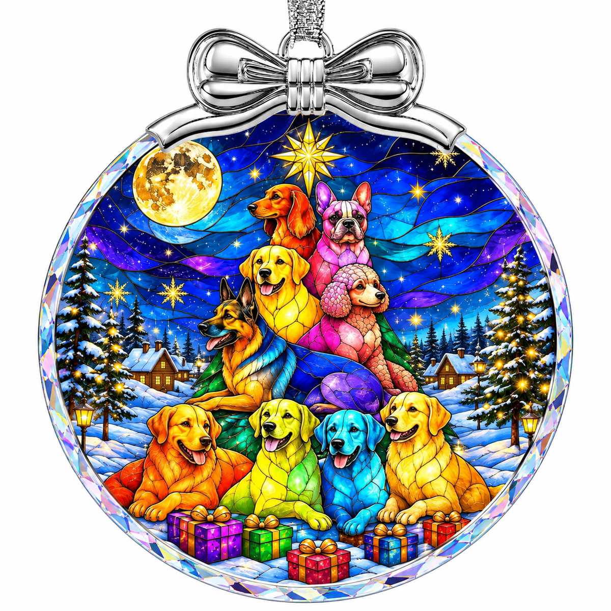 Home Collection Crystal Glass Christmas Ornament Hanging Tree Decoration and Holiday Keepsake Gift