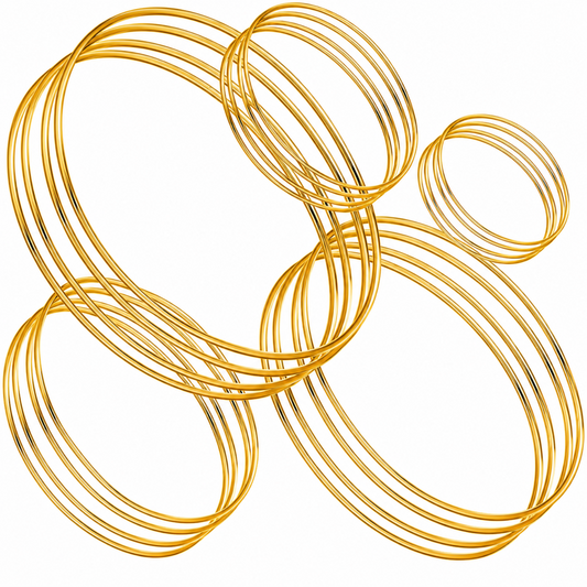 Home Collection 20-Piece Gold Metal Rings for Crafts