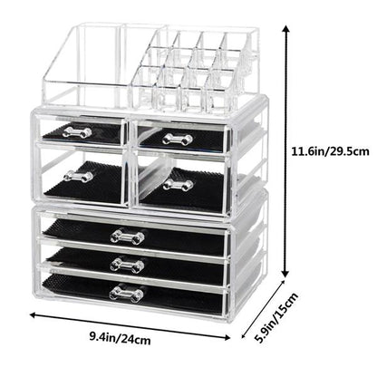 Transparent Plastic Cosmetics Storage Rack