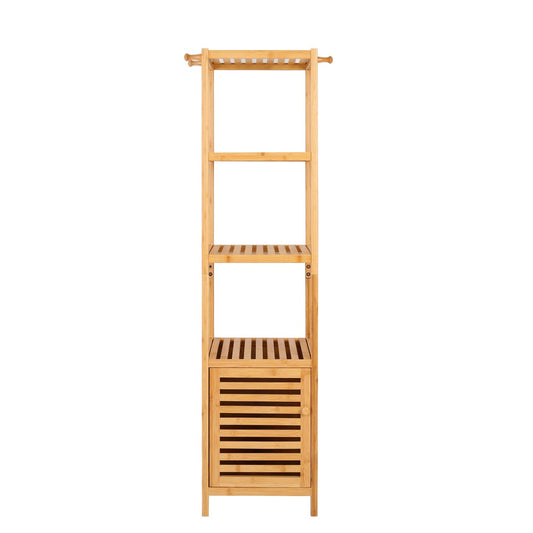 Bamboo Bathroom Storage Floor Cabinet 4-Tier