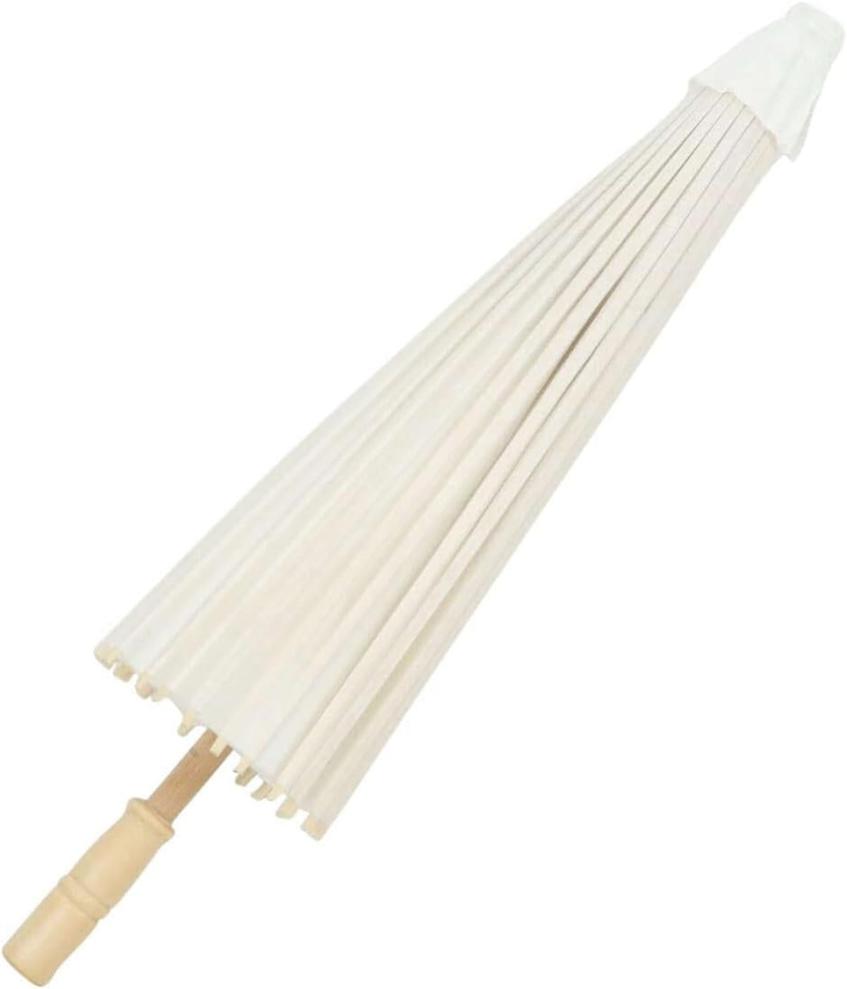 Home Collection 4 White 16" Paper Umbrellas – Decorative Parasols for Weddings, Parties & Events