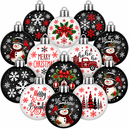 Home Collection Pack of 40 Mini Christmas Ball Ornaments 1.2 Inch Hanging Xmas Tree Decorations