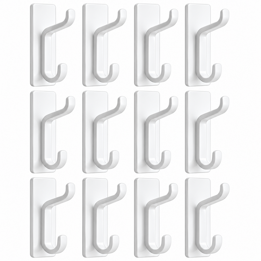 Home Collection Pack of 12 Heavy Duty Adhesive Wall Hooks