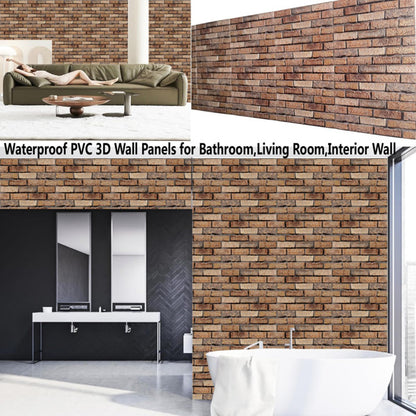 20-Pack 3D Brick Wall Stickers