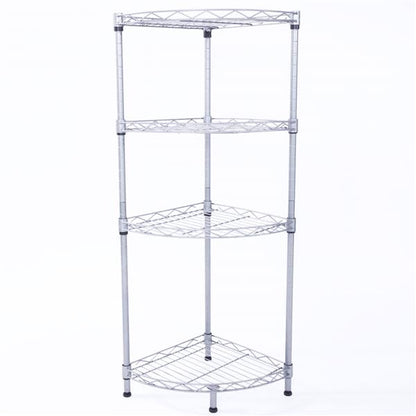 Fan-Shaped Carbon Steel 4-Tier Storage Rack