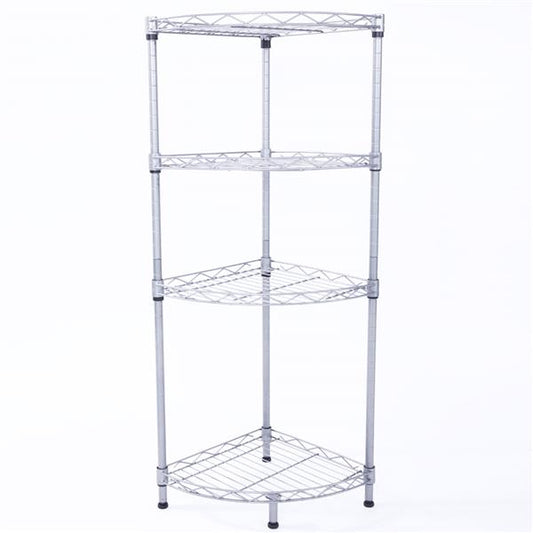 Fan-Shaped Carbon Steel 4-Tier Storage Rack