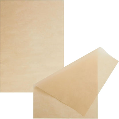 Home Collection 50-Pack 12" Natural Wax Paper Sheets – Square Food Wrappers & Basket Liners
