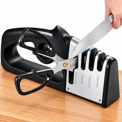 Home Collection 4-in-1 Knife Sharpener with Cut-Resistant Gloves