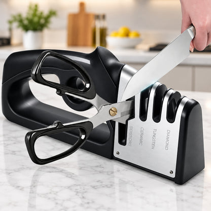 Home Collection 4-in-1 Knife Sharpener with Cut-Resistant Gloves