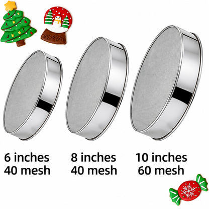 Home Collection 3-Pack Round Flour Sifter Set