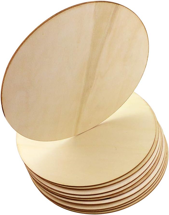 Home Collection 10 Pack 8" Unfinished Wood Circles
