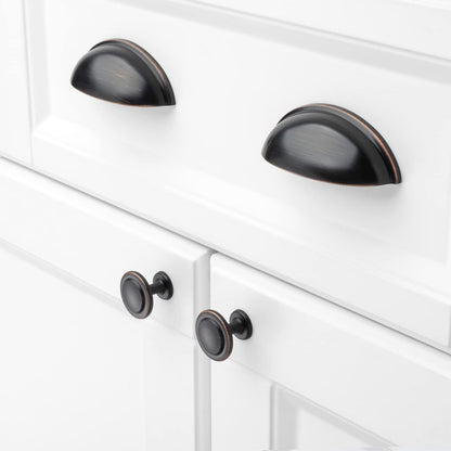 Home Collection Pack of 10 Round Cabinet Knobs Single-Hole Drawer Pulls for Kitchen