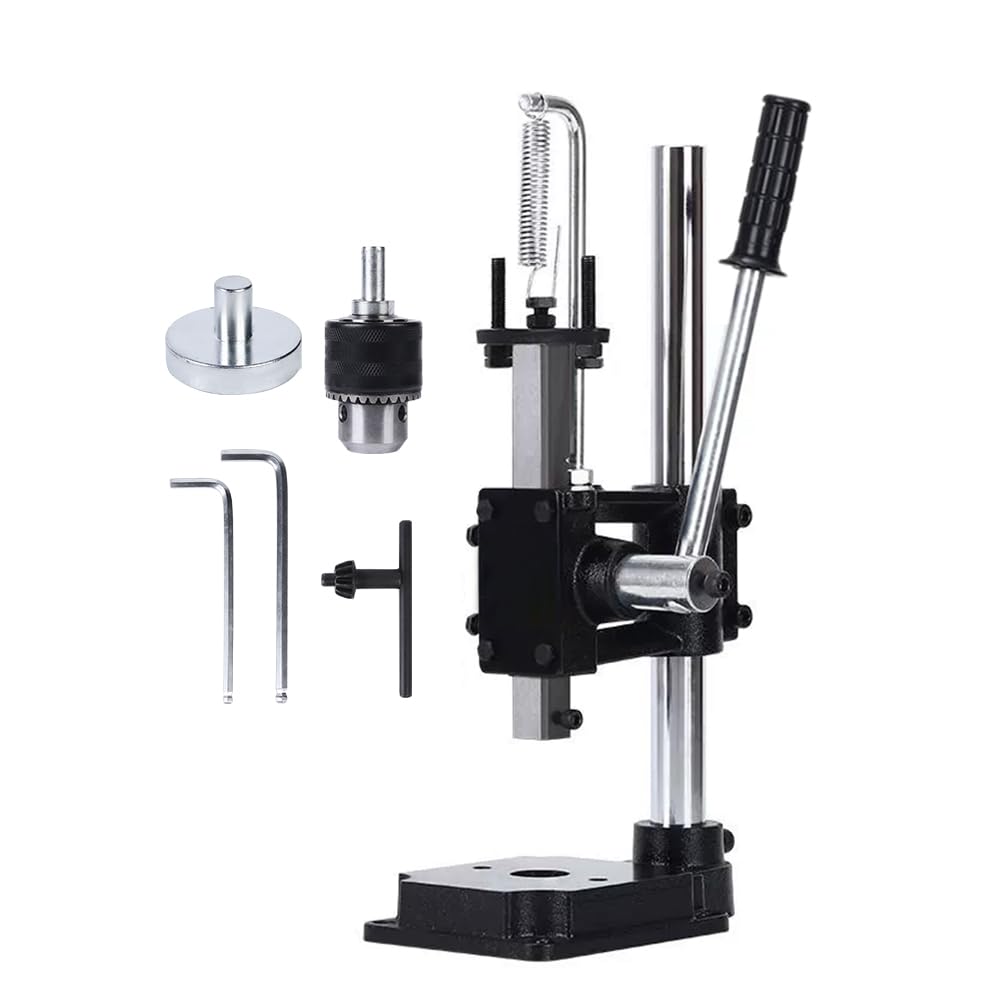 Home Collection Manual Leather Hole Punch Tool, Square Head with Drill Chuck