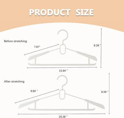 Home Collection 16 Pack Adjustable Clothes Hangers