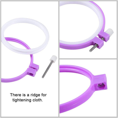 Home Collection 6-Piece Embroidery Hoops Set with 15 Needles