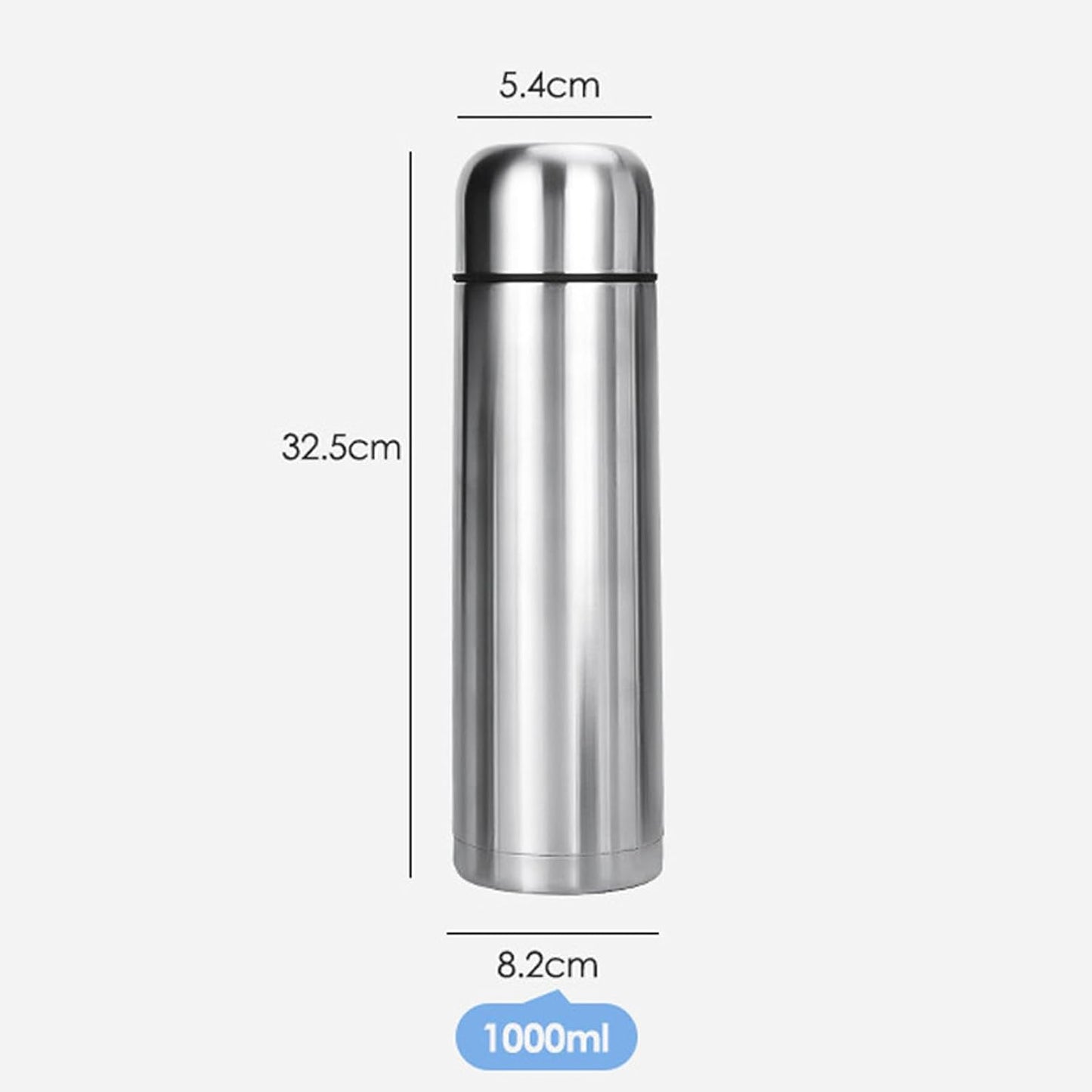 Home Collection 33 oz  Stainless Steel Vacuum Thermos Flask