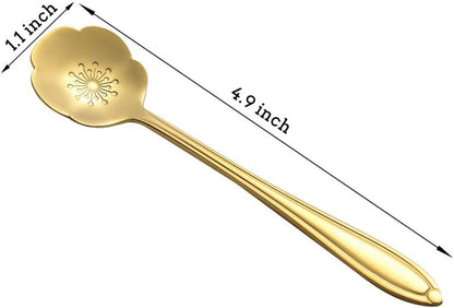 Home Collection 8-Piece Gold Flower Scoop Set