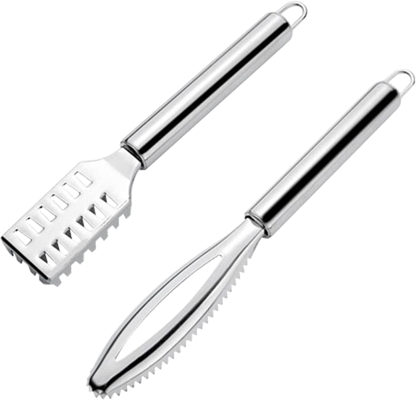 Home Collection Stainless Steel Fish Scaler Scraper Tool Seafood Scale Remover Brush Cleaner