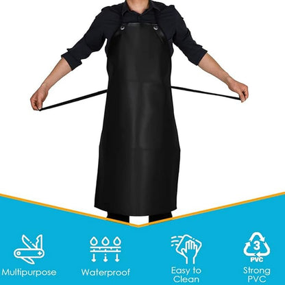 Home Collection Waterproof Rubber Vinyl Apron 43"x29"