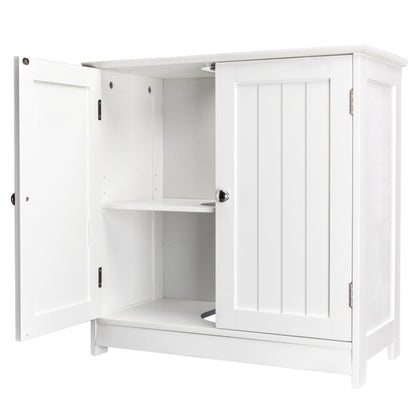 White Bathroom Sink Cabinet with Storage