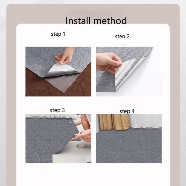 Self-Adhesive 12" Carpet Tile – Light Gray