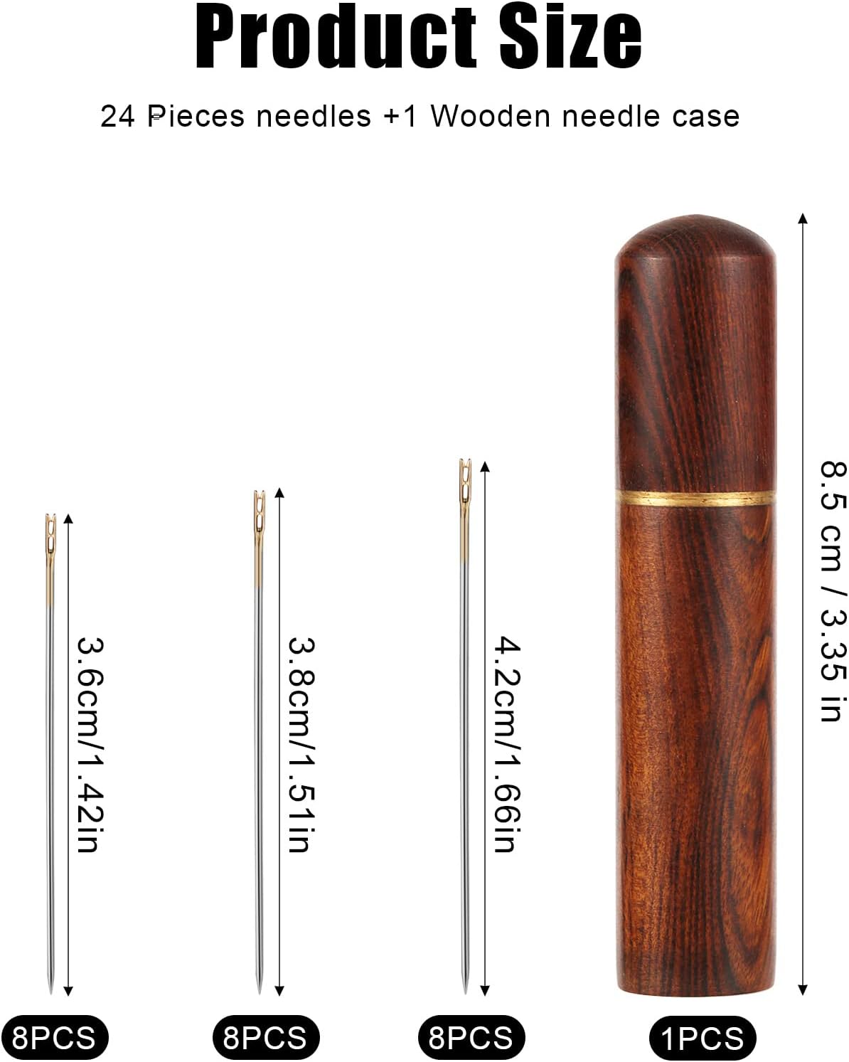 Home Collection Pack of 25 Self Threading Sewing Needles with Case