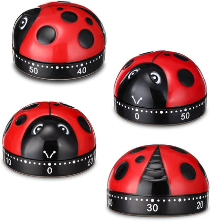 Home Collection 4-Pack Ladybug Kitchen Timers
