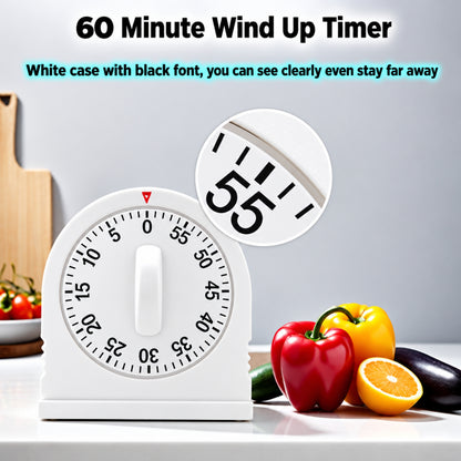 Home Collection 2-Pack 60 Minute Wind-Up Mechanical Timer