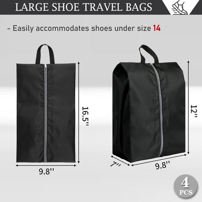 Home Collection Portable Waterproof Travel Shoe Bag with Zipper Storage Organizer