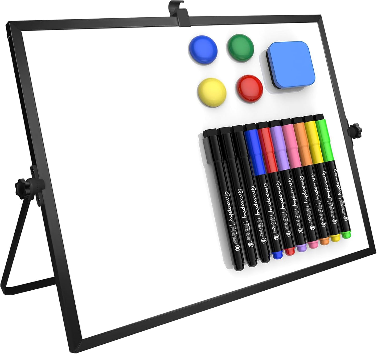 Home Collection 16" x 12" Double-Sided Magnetic Dry Erase White Board with Stand and Accessories