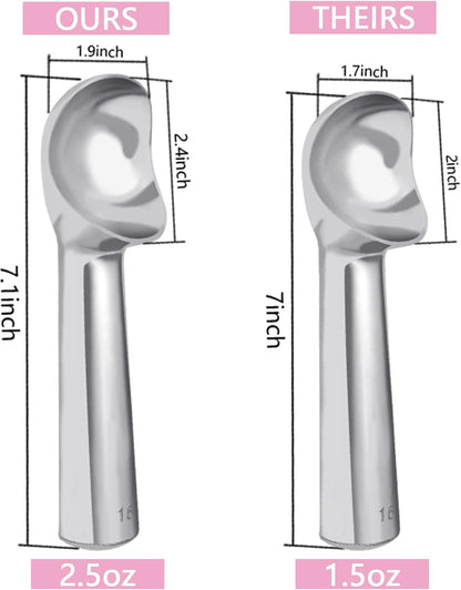 Home Collection 2-Pack 2.5 oz Aluminum Ice Cream Scoop