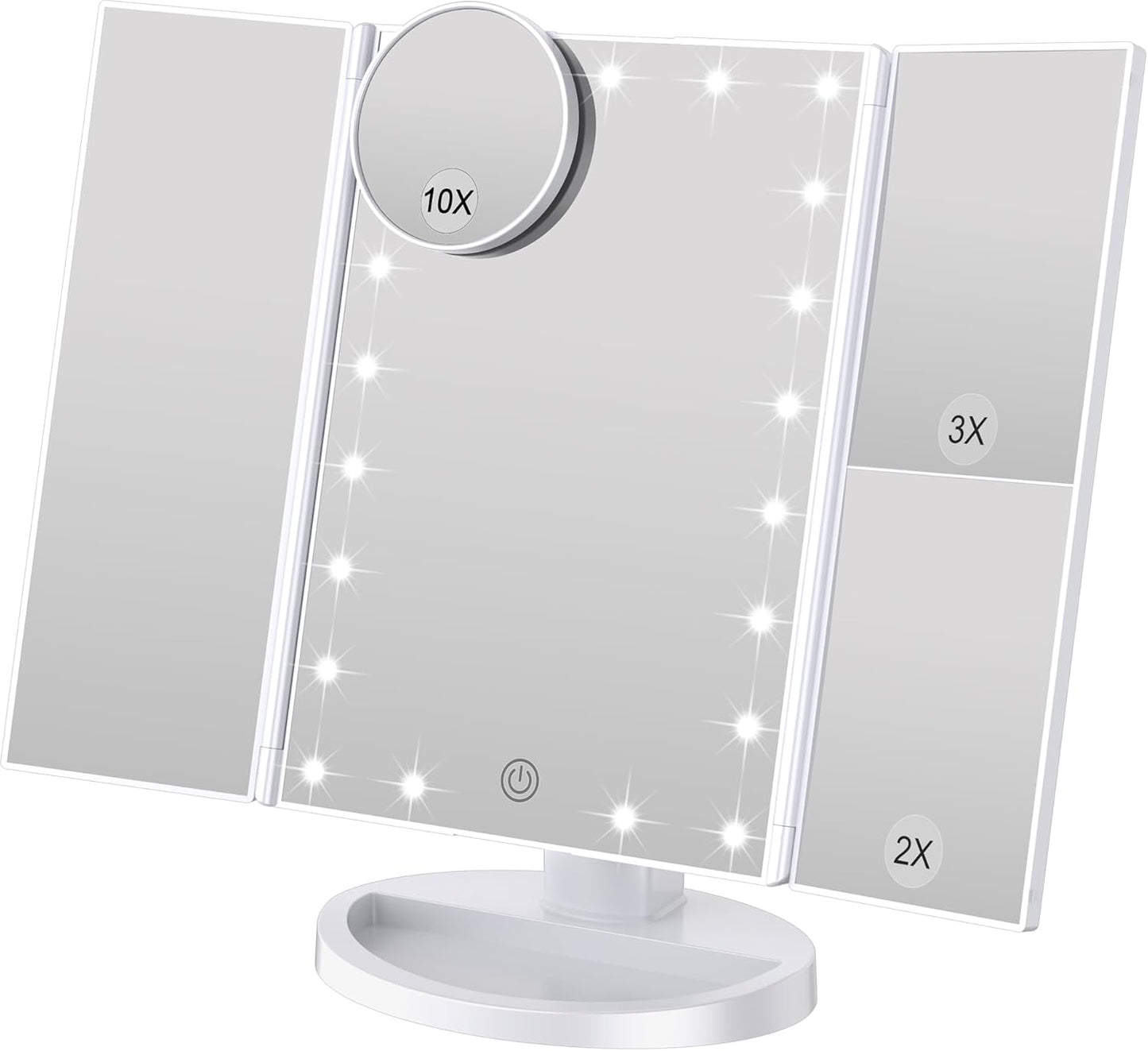 Home Collection Trifold Makeup Mirror with Lights