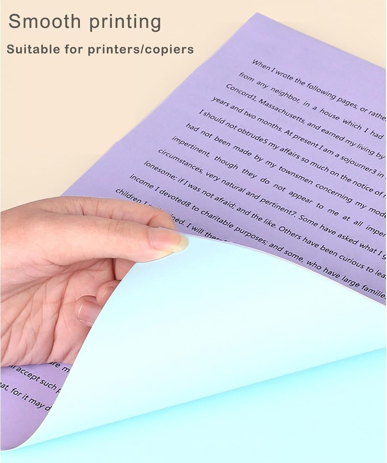 Home Collection 100 Sheets 10 Colors Copy Paper 8.5" x 11"