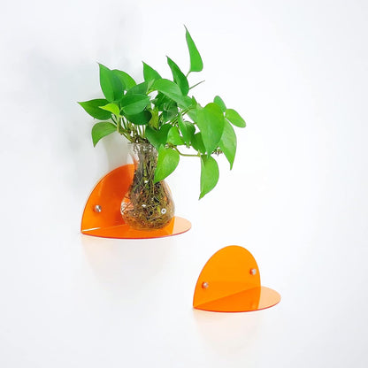 Home Collection Pack of 2 Acrylic Floating Wall Shelves for Home Display 8 Inch