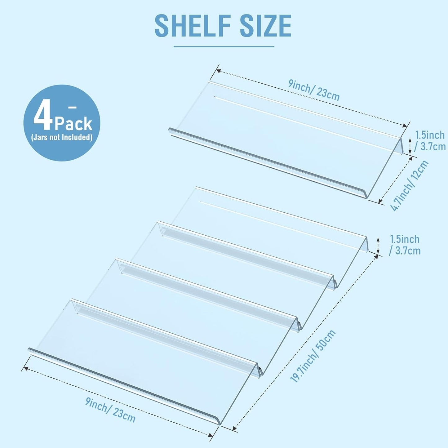 Home Collection Expandable 4-Tier Spice Drawer Organizer