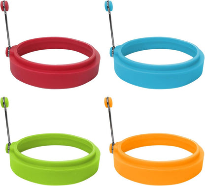 Home Collection 4-Pack 4-Inch Silicone Egg Frying Rings