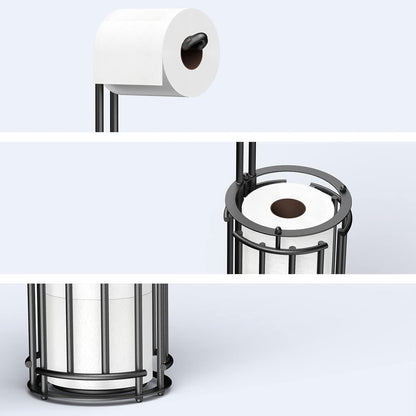Home Collection Freestanding Toilet Paper Holder Stand for 4 Mega Rolls