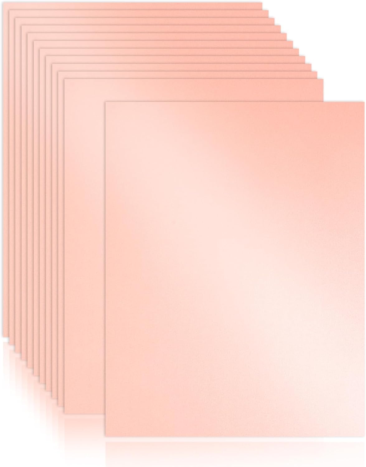 Home Collection 30 Sheets 8.3 x 11.7 Inch, 92lb/250gsm Rose Gold Pink Shimmer Cardstock