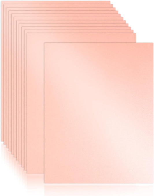 Home Collection 30 Sheets 8.3 x 11.7 Inch, 92lb/250gsm Rose Gold Pink Shimmer Cardstock