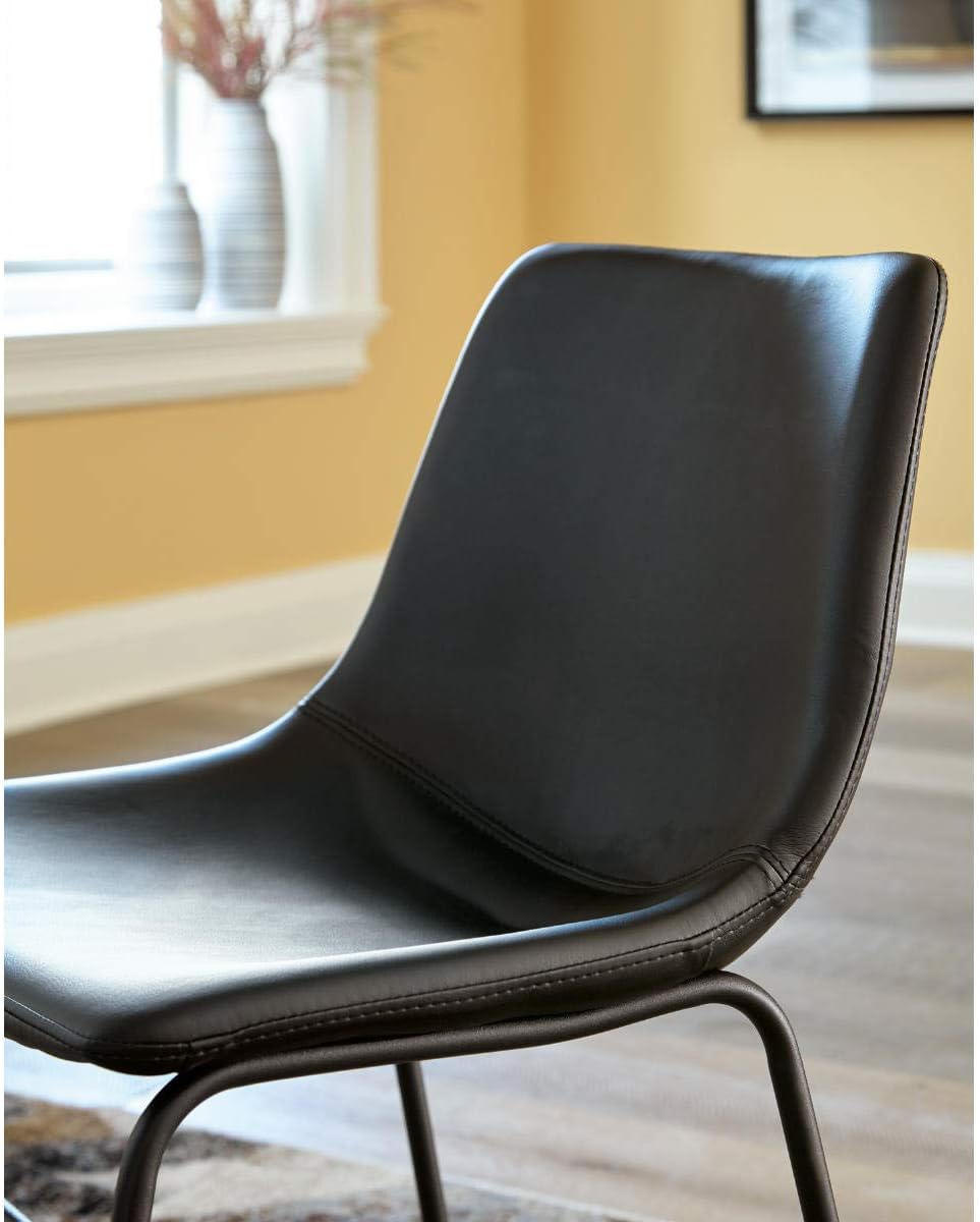 Home Collection 2-Pack Black Industrial Dining Chairs
