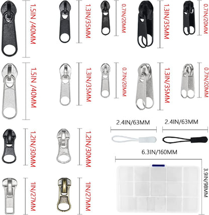 Home Collection 252-Pcs Zipper Slider & Pull Replacement Set with Pliers