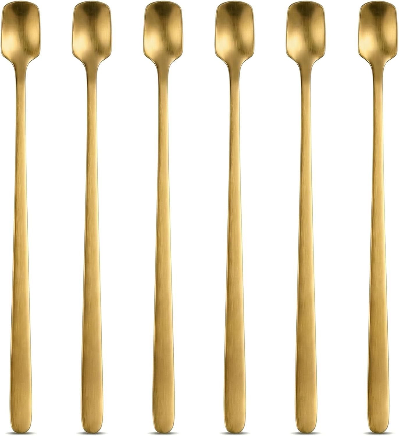 Home Collection Pack of 6 Stainless Steel Iced Tea Spoons 5.7 Inch