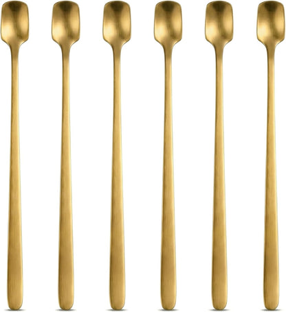 Home Collection Pack of 6 Stainless Steel Iced Tea Spoons 5.7 Inch