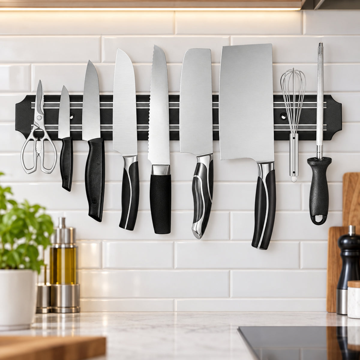 Home Collection Magnetic Knife Strips Set of 2 15 Inch