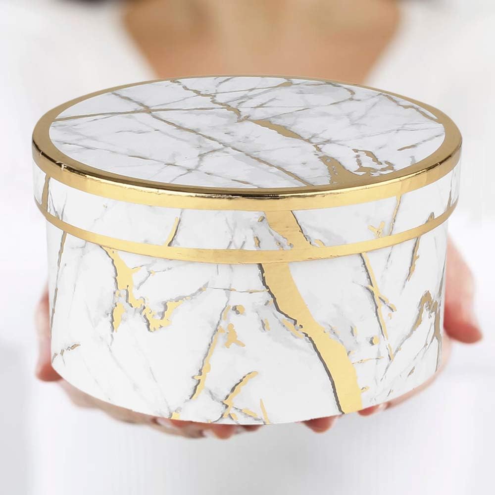 Home Collection Set of 4 Marble White Nesting Gift Boxes
