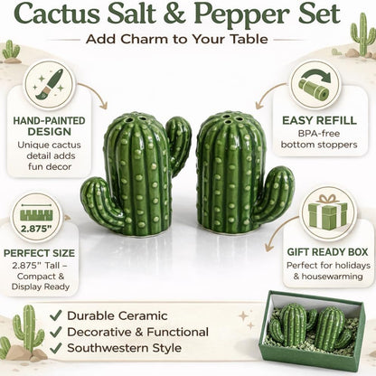 Home Collection Cactus Salt and Pepper Shaker Set