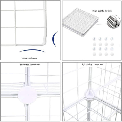 Home Collection 2-Cube Wire Storage Organizer Shelf