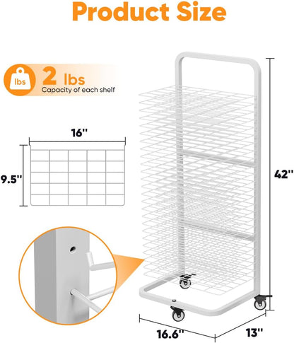 Home Collection Art Drying Rack with 25 Removable Shelves